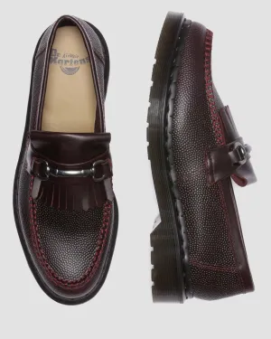 Adrian Snaffle Dr. grain leather kiltie loafers. Martens