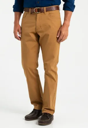 Duck Head Men's Pinpoint Canvas 5-Pocket / Bistre Brown