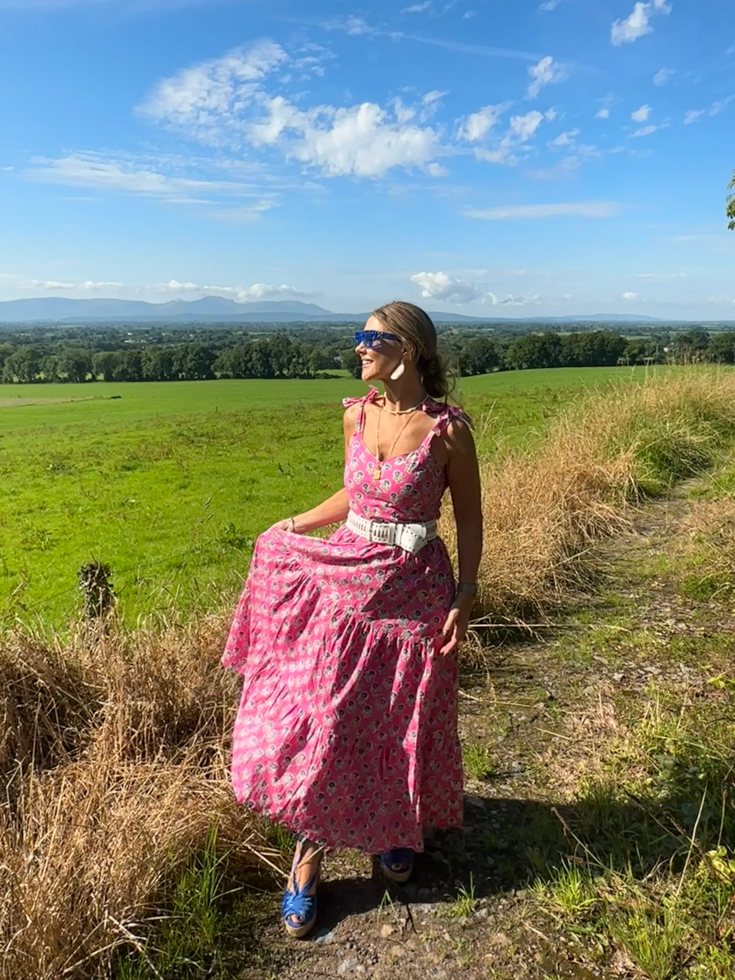 ‘AMORE’ SUNDRESS IN BUBBLEGUM