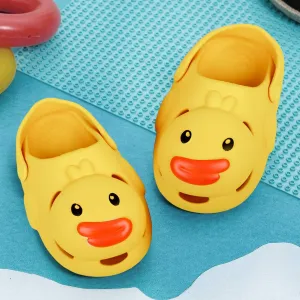 Baby Moo Swimming Duck Waterproof Anti-Skid Sling Back Clogs - Yellow