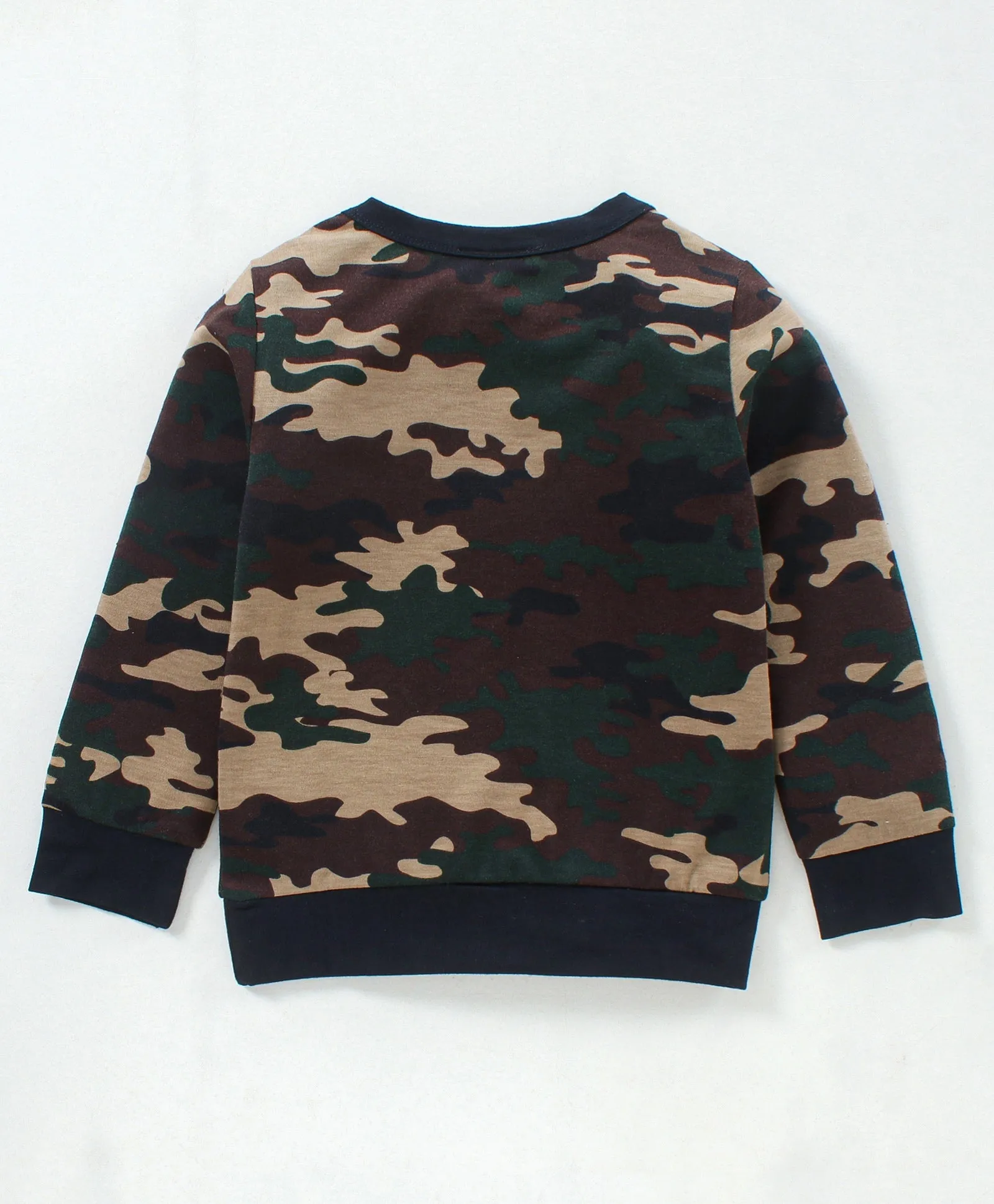 Camouflage Printed Sweatshirt Jogger Set