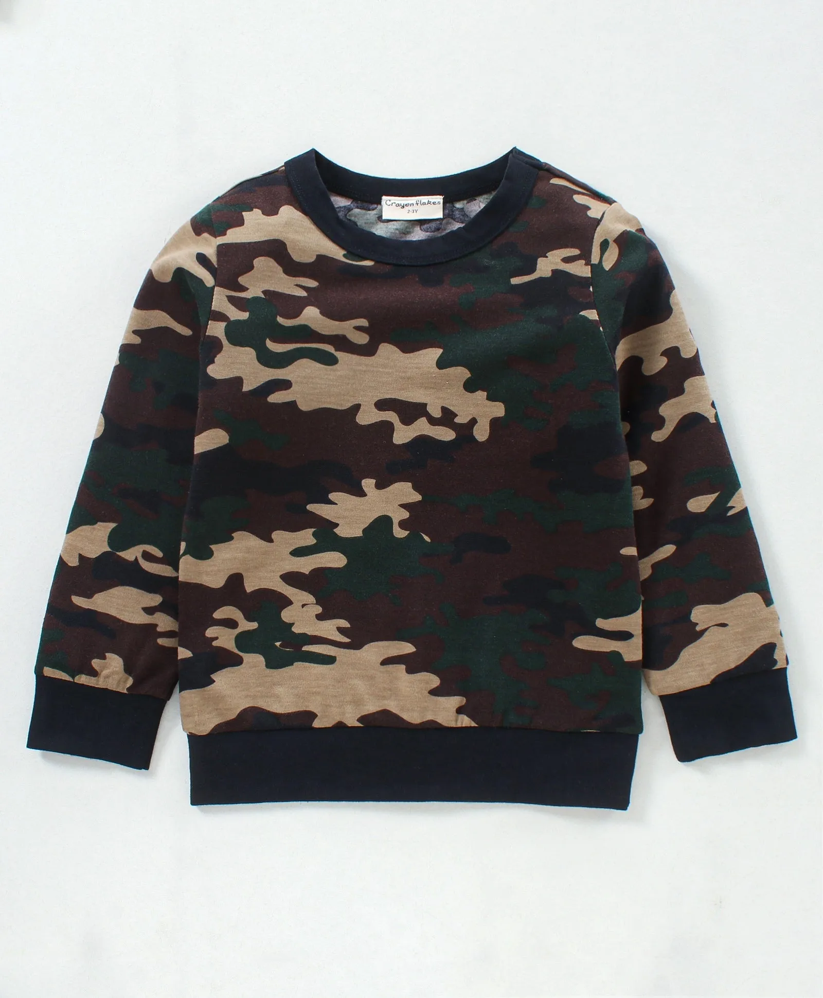 Camouflage Printed Sweatshirt Jogger Set