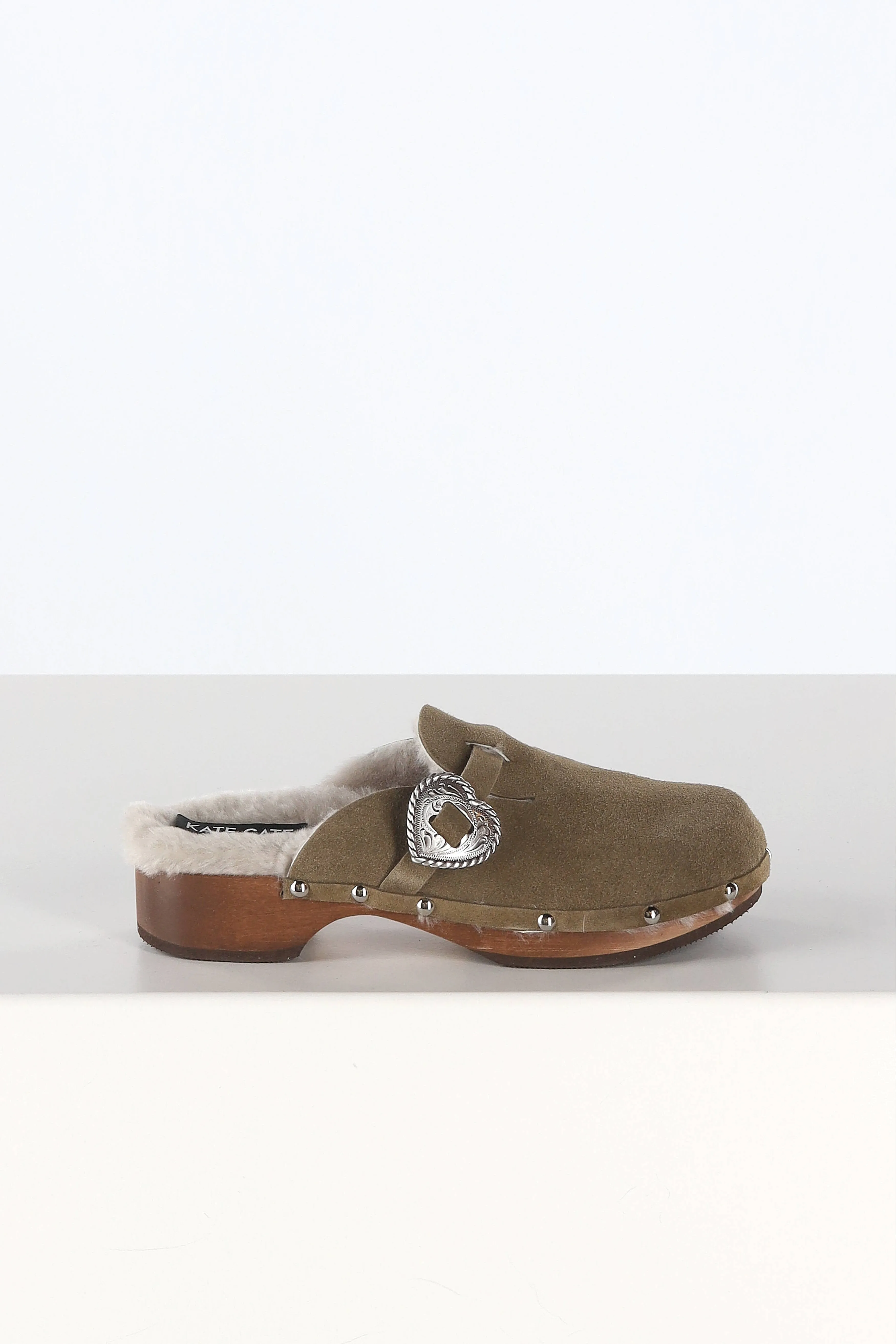 Clogs Allegra Hearts in Khaki/Weiß