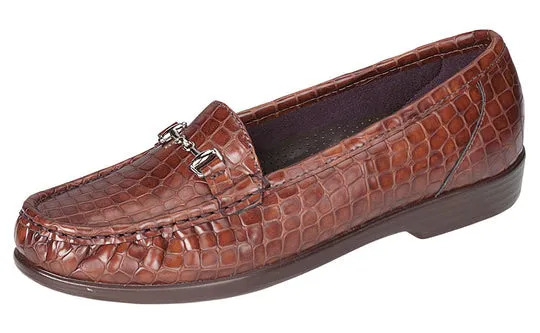 COGNAC CROC | SAS Metro Cognac Croc at Brandy's Shoes Made in USA