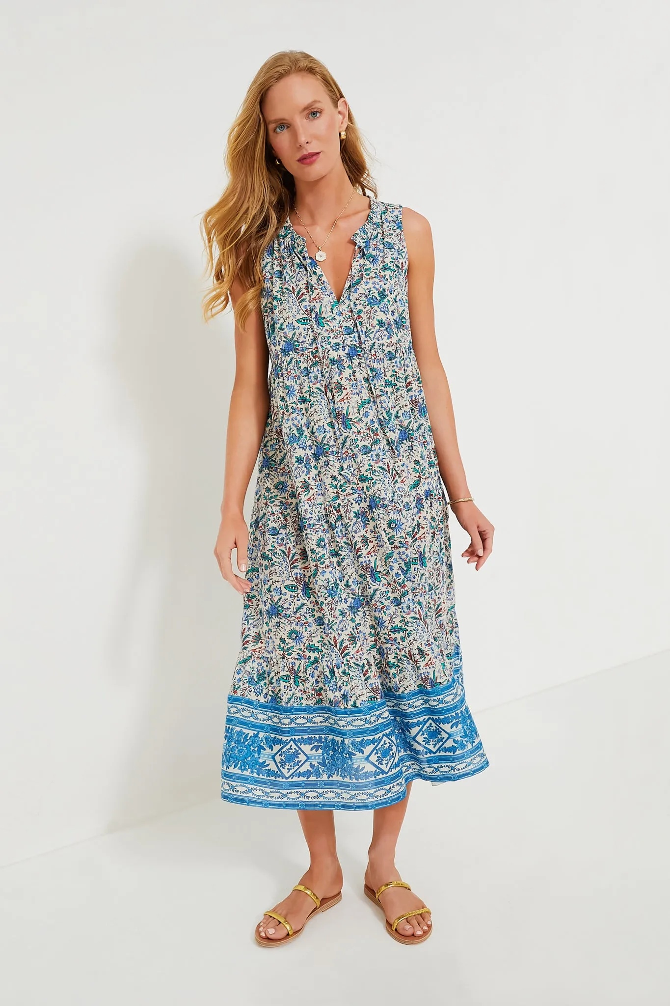 Cornflower Whimsy Salty Paloma Caftan