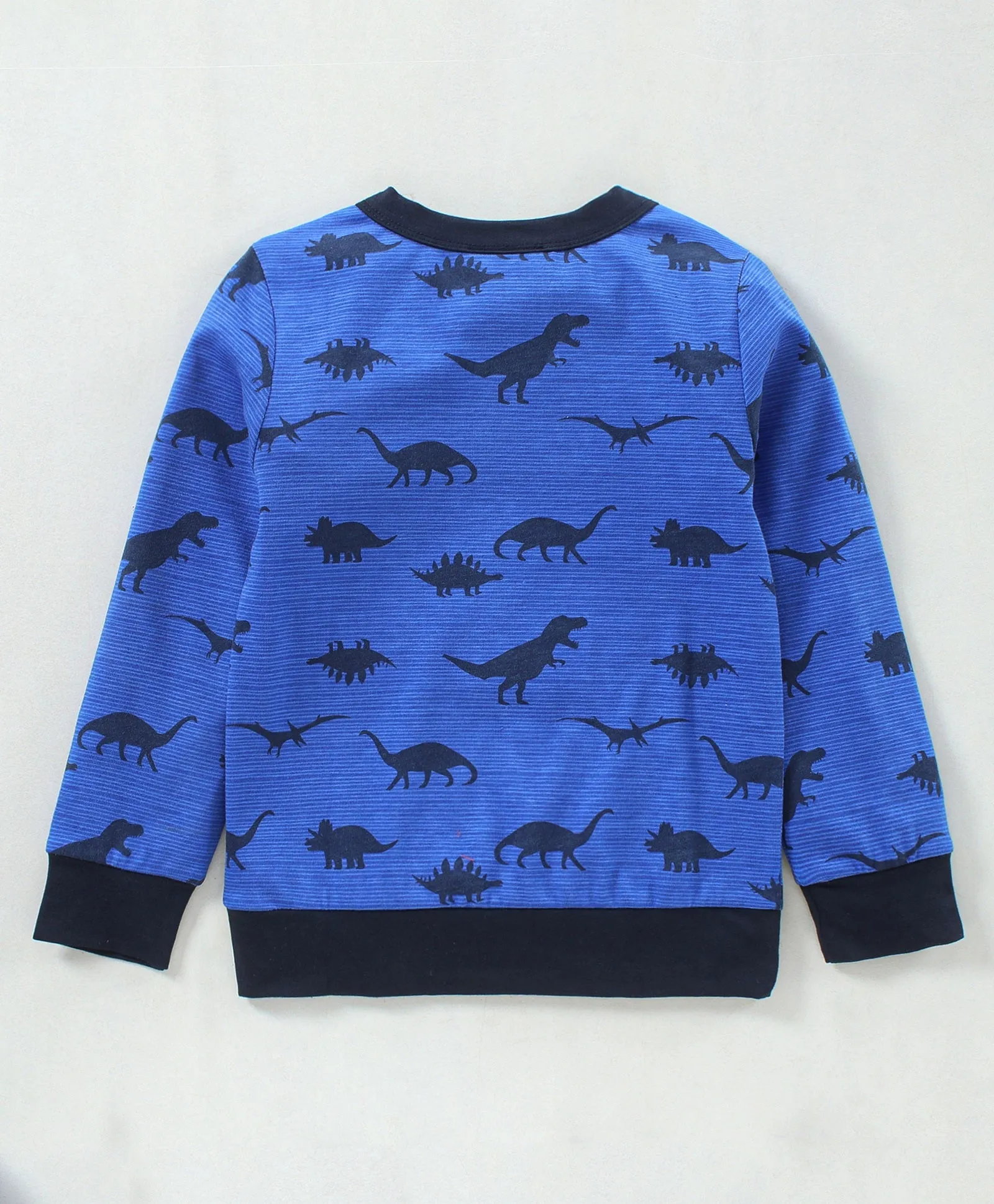 Dinosaur Printed Sweatshirt Jogger Set - Blue