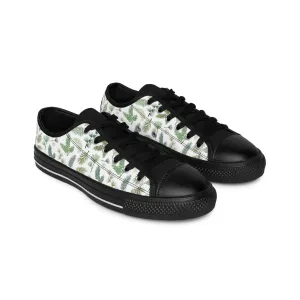 Evergreen Plant Leaves Women's Sneakers