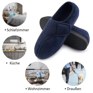 Git-up Men's Diabetic Slippers with Adjustable Closure, Memory Foam