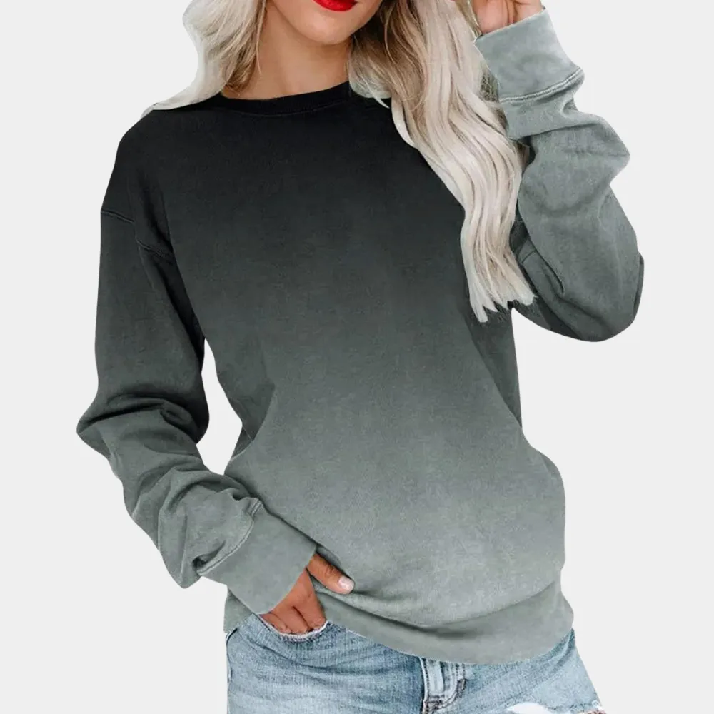 Ivet - Trendy sweatshirt med gradientfarve til kvinder