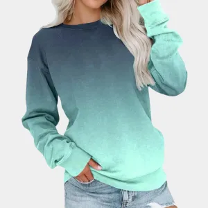 Ivet - Trendy sweatshirt med gradientfarve til kvinder