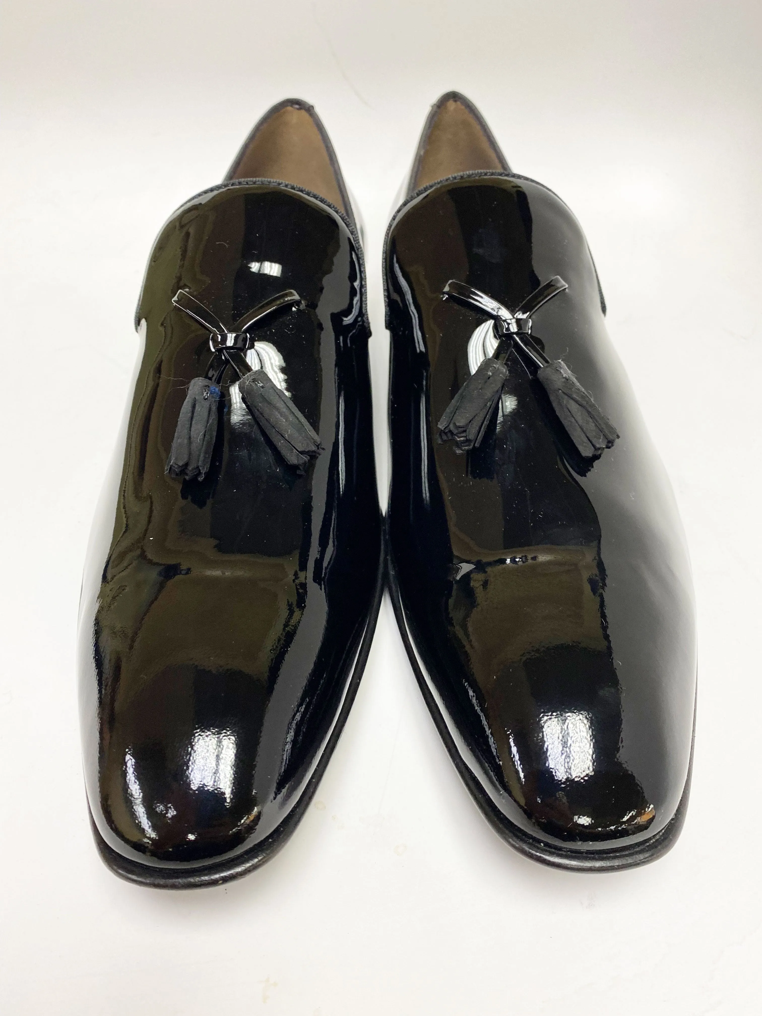 Jean Pierre Shiny Calfskin Tasseled Loafer Black