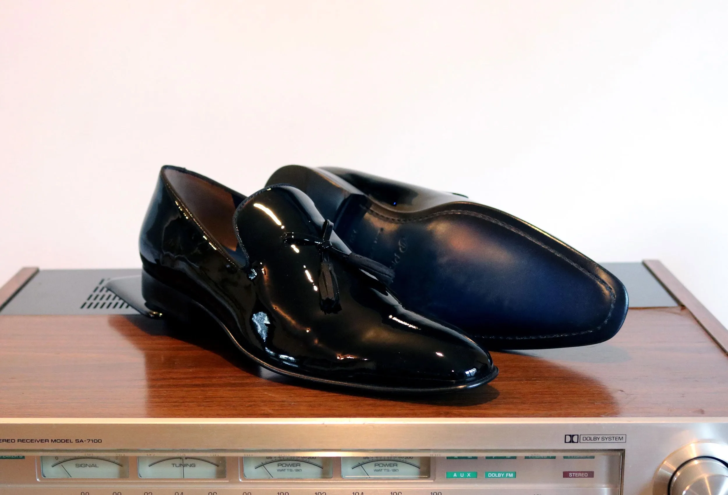 Jean Pierre Shiny Calfskin Tasseled Loafer Black