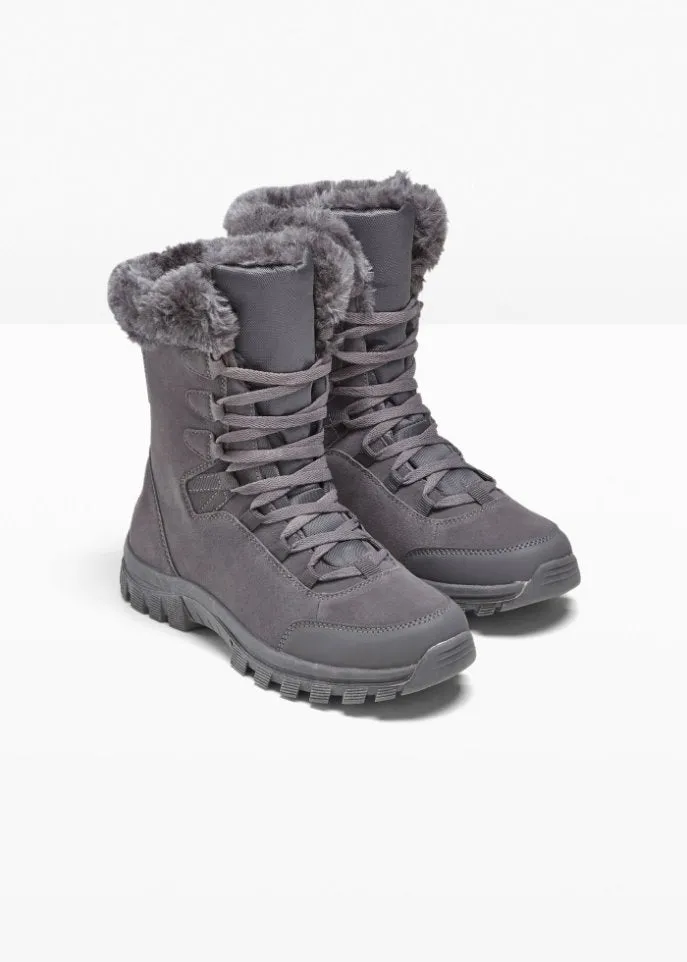 Lace-up boots with tex membrane Bpc Selection, gray