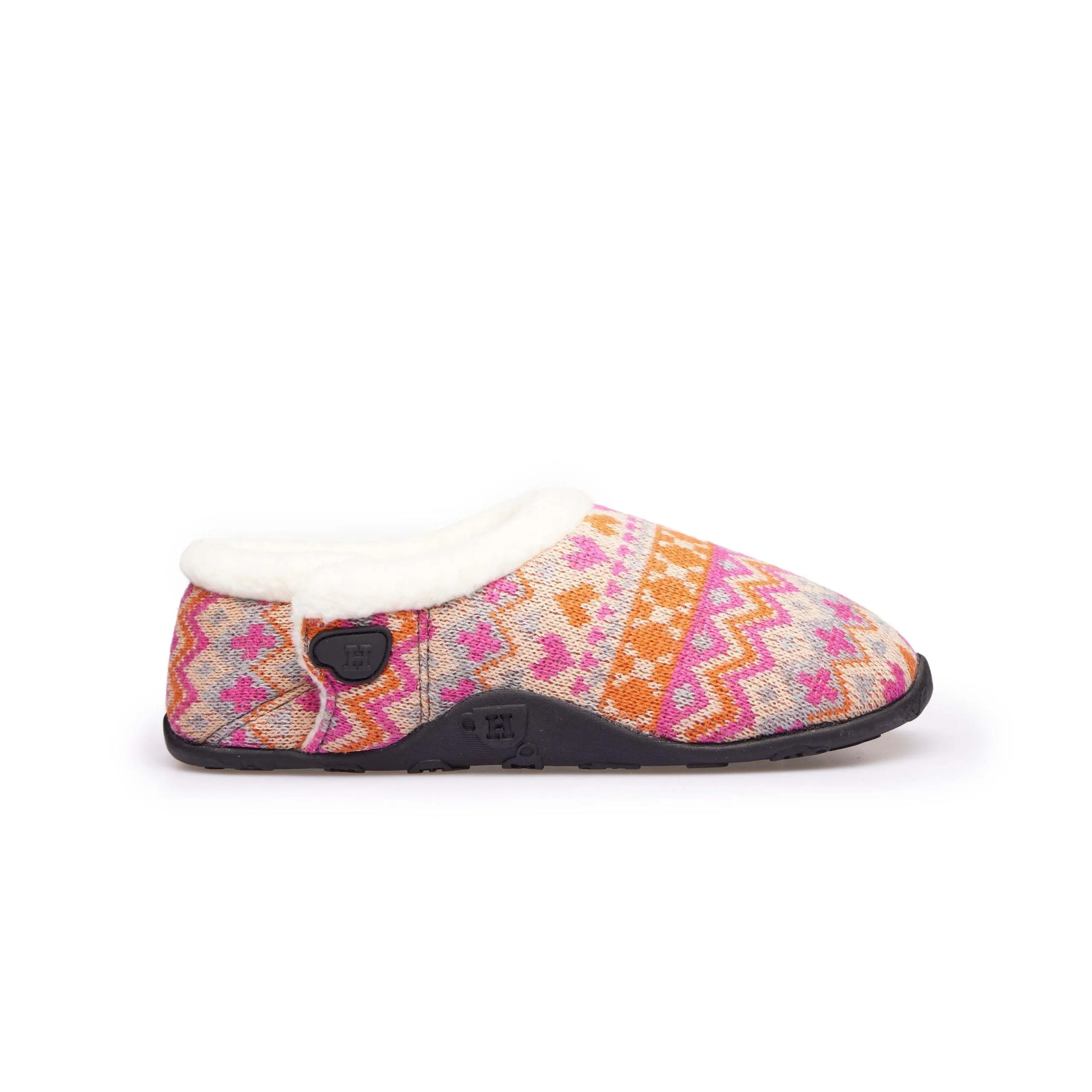 Layla - Orange Pink Knit Nordic Women's Slippers