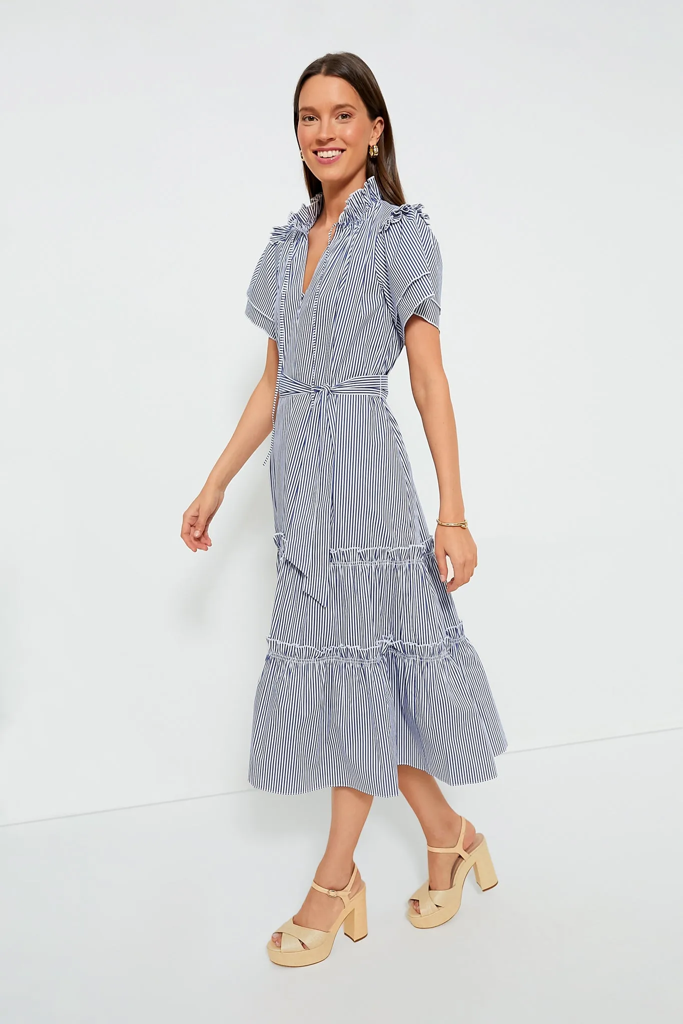 Light Blue Stripe Matthews Dress