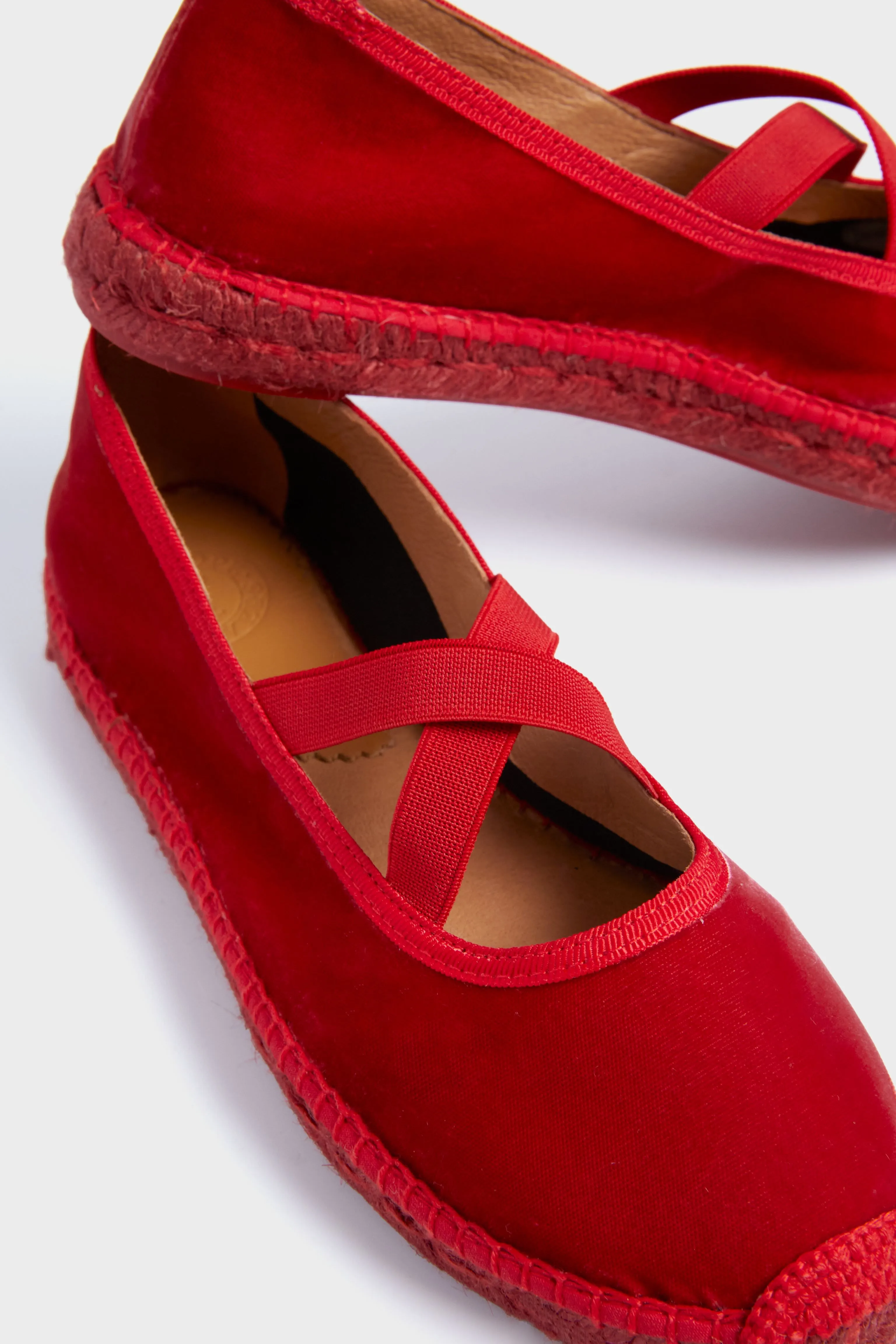 Lipstick Chico Velvet Espadrilles