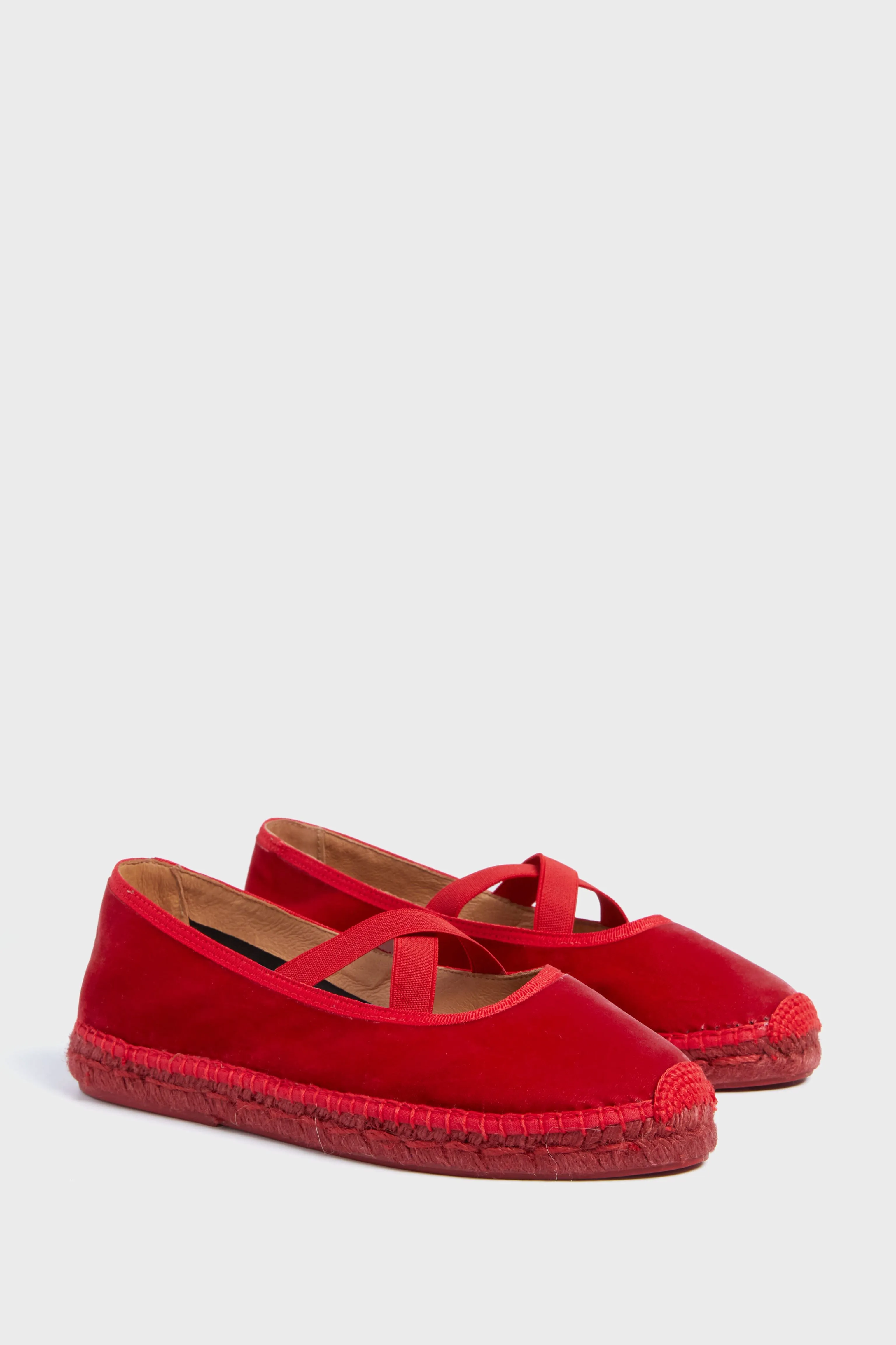 Lipstick Chico Velvet Espadrilles