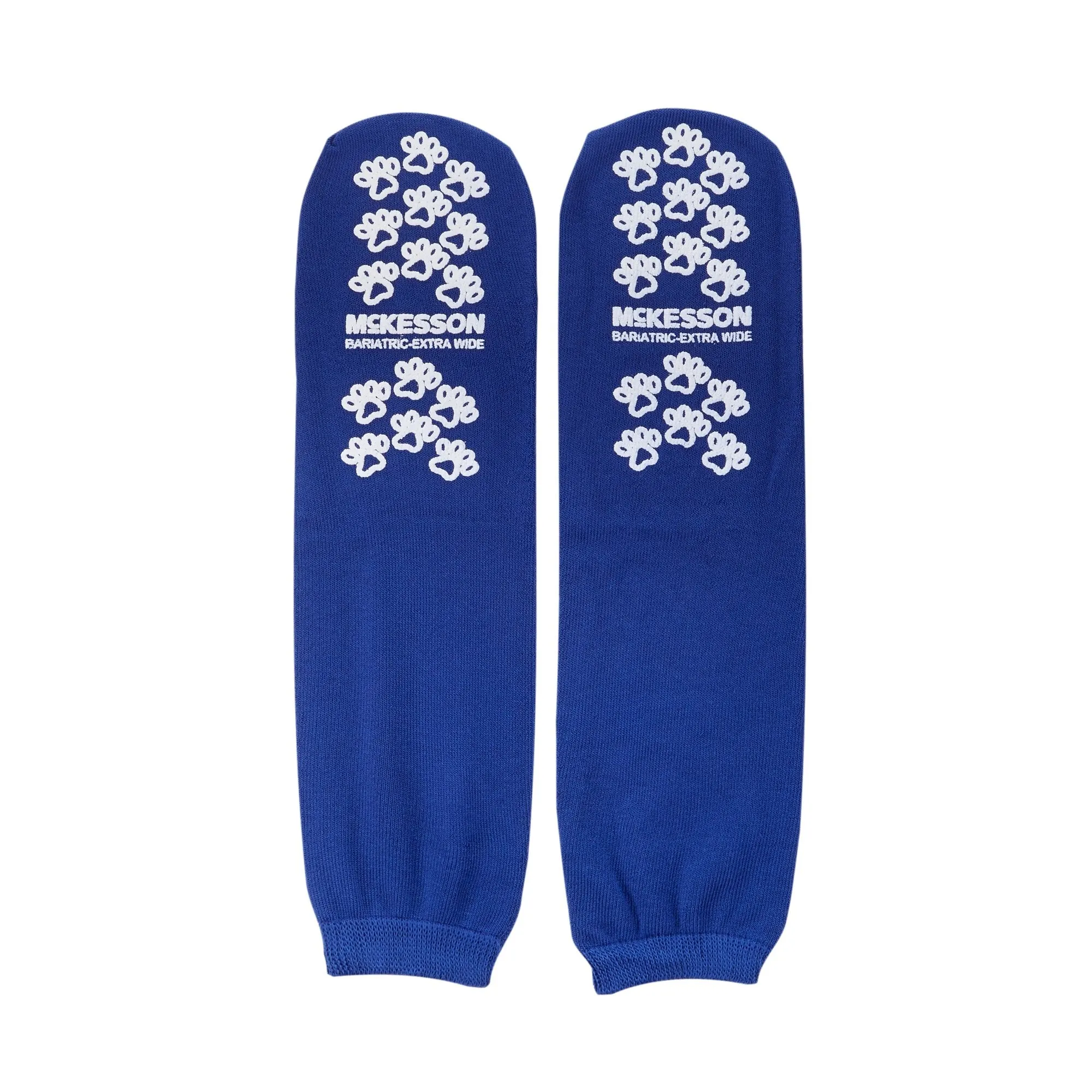 McKesson Terries™ Adult Slipper Socks, Bariatric / X-Wide, Royal Blue