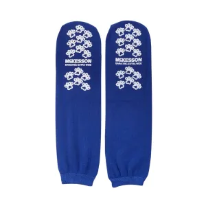 McKesson Terries™ Adult Slipper Socks, Bariatric / X-Wide, Royal Blue