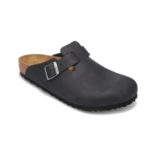 Men's Boston Soft Footbed Black Oiled Leather