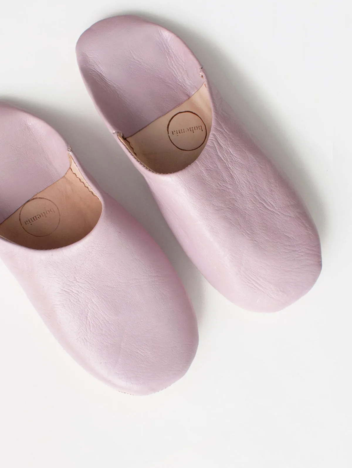 Moroccan Babouche Basic Slippers, Vintage Pink