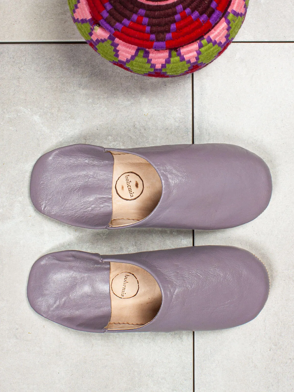 Moroccan Babouche Basic Slippers, Violet