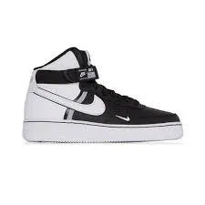 NAF 1 Mid Black and White Hightops Sneakers