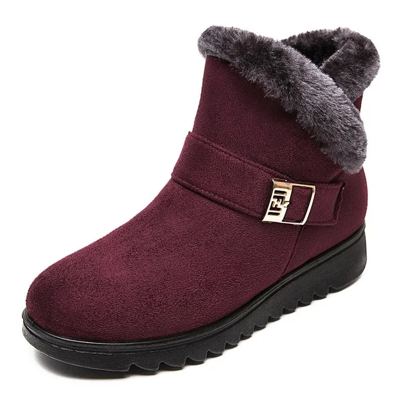 OCW Orthopedic Women Ankle Boots Fur Lined Super Warm Winter Comfortable Shoes