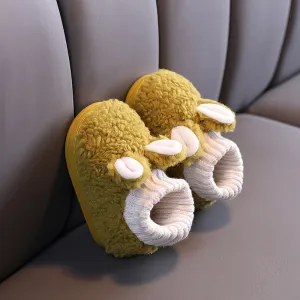 Plush Slippers with Ears for Kids