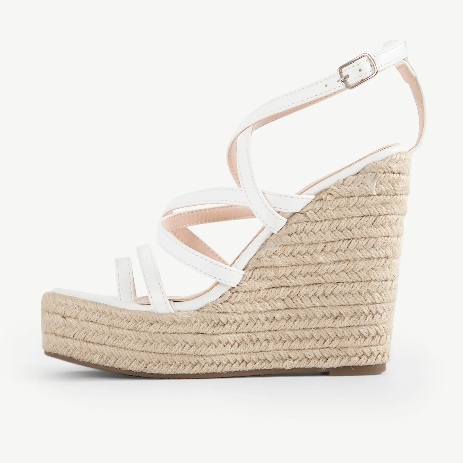 RAID Hartley Strappy Espadrille in White