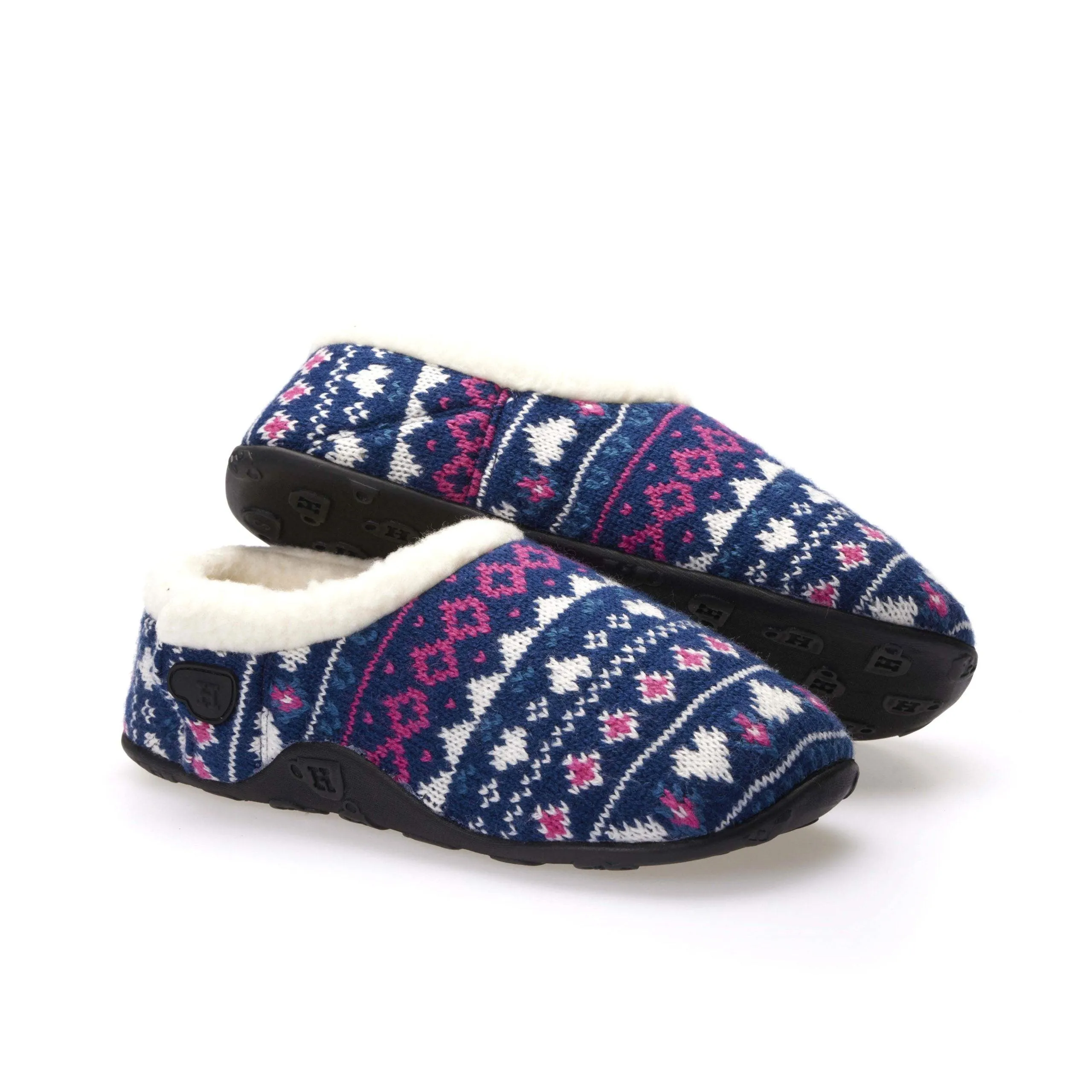 Serena - Navy Pink Nordic Women's Slippers