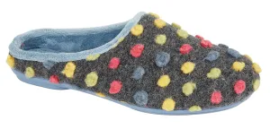 Sleepers LS312C Blue Multi Womens Casual Comfort Shortback Slipper Mules