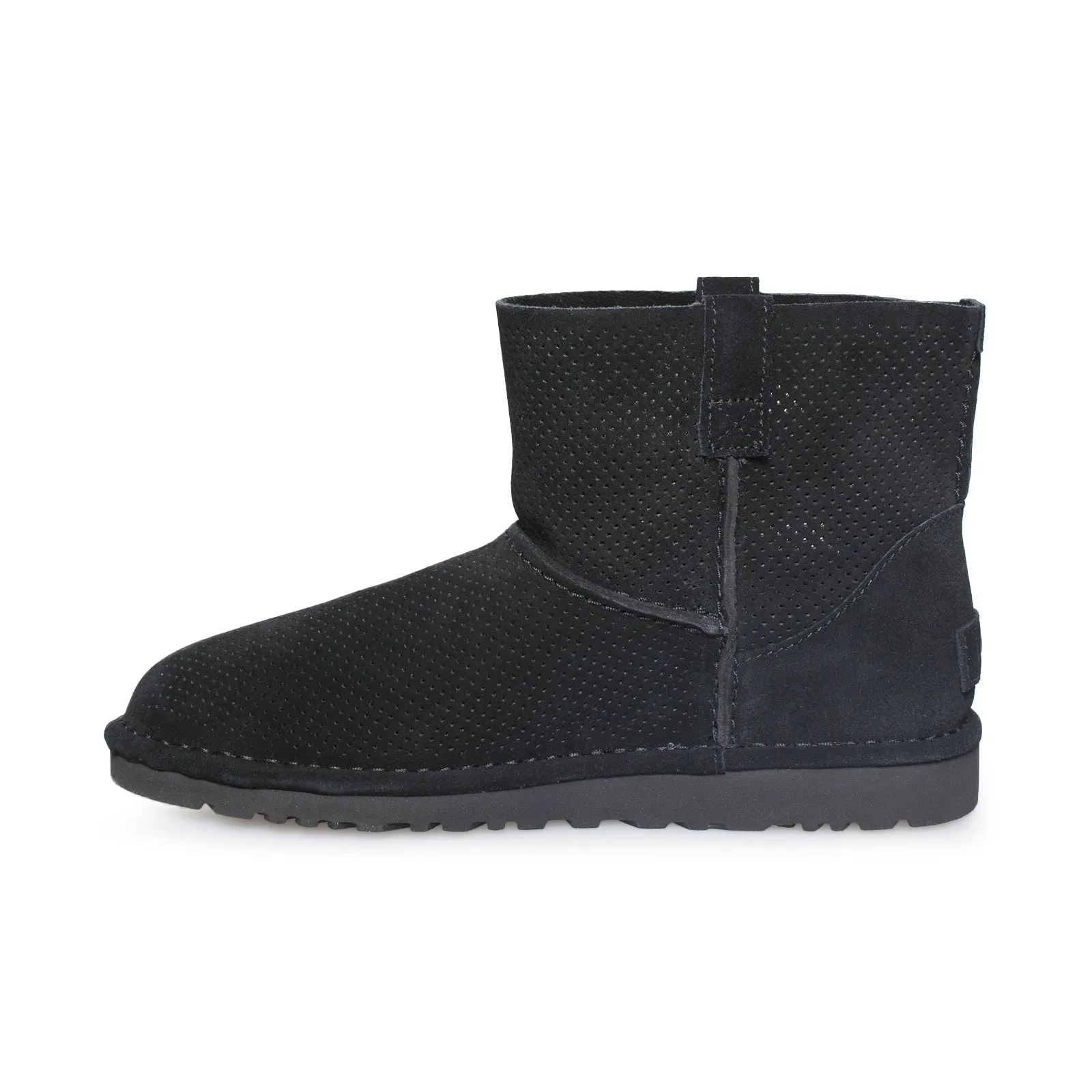 UGG CLASSIC Unlined Mini Perf Black Boots