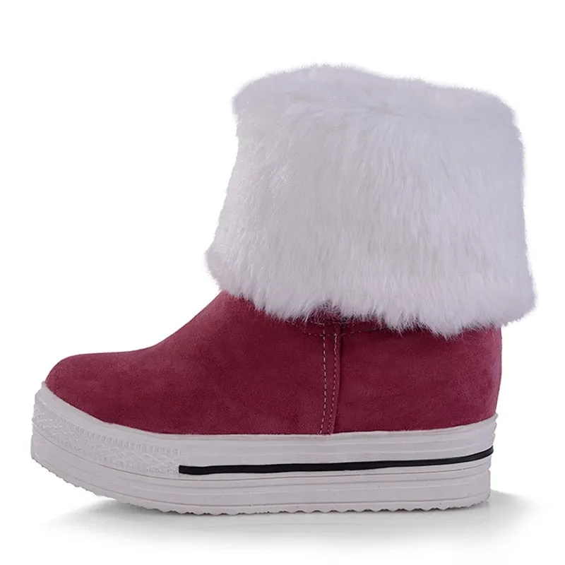 Wedges Warm Fur Med-calf Snow Boots