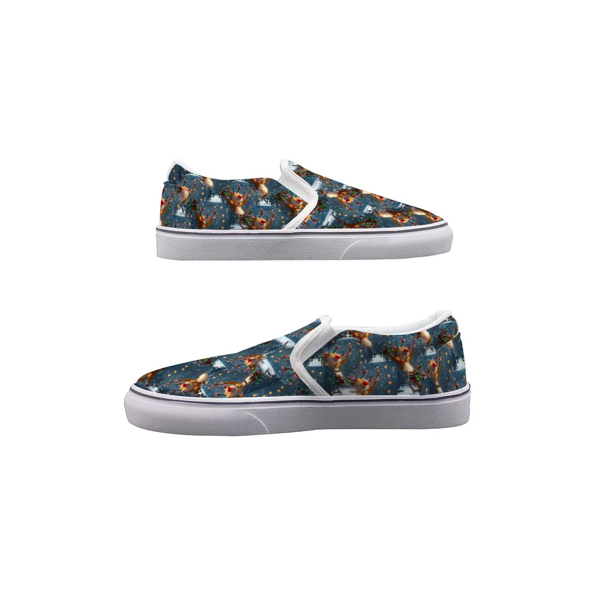 Women's Slip On Sneakers Christmas print