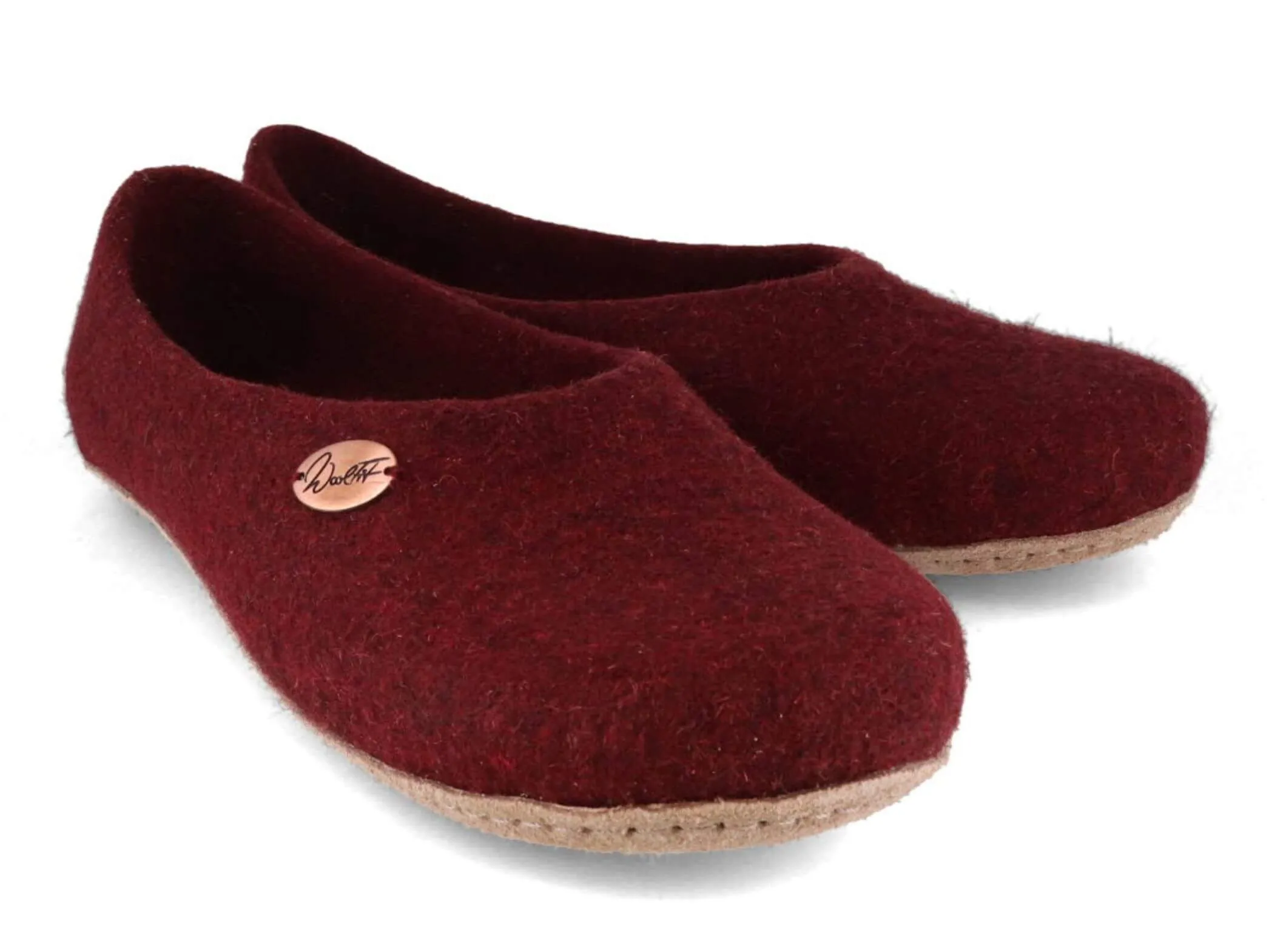 WoolFit Ballerina | Felt Slippers with Insoles & Leather Sole